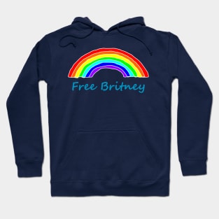 Free Britney Typography Rainbow Hoodie